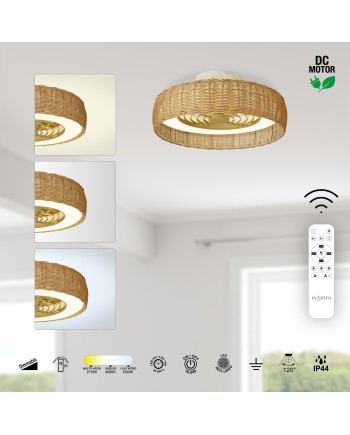 KILIMANJARO MINI * PLAFÓN / VENTILADOR - RATAN